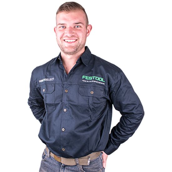 FESTOOL Mens Long Sleeved Shirt Navy Blue 2xl